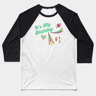 It’s my birthday in retro style Baseball T-Shirt